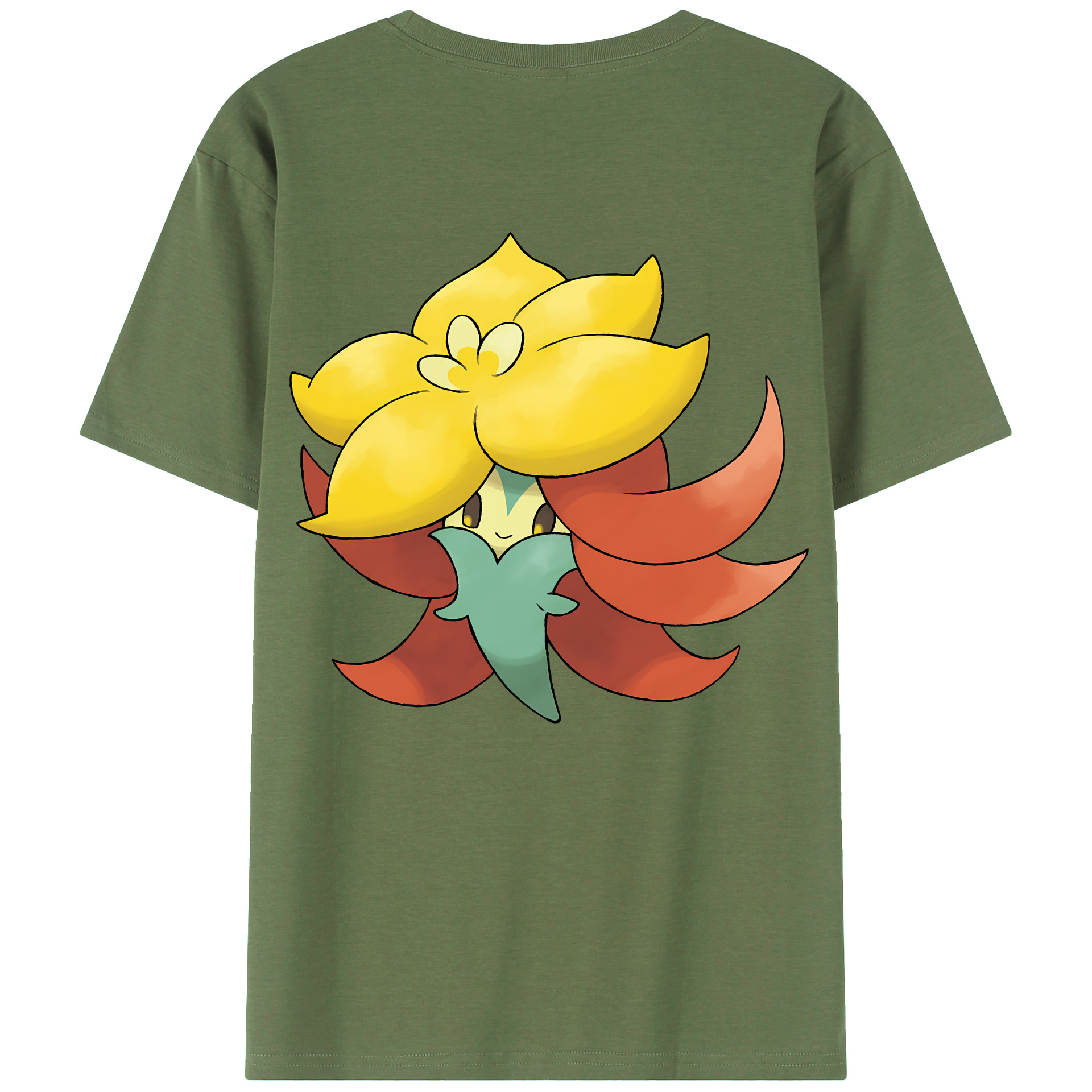 （画像用） ポケットモンスター Pokémon 綿100％ メンズ半袖Tシャツ（バックプリント） 通気性